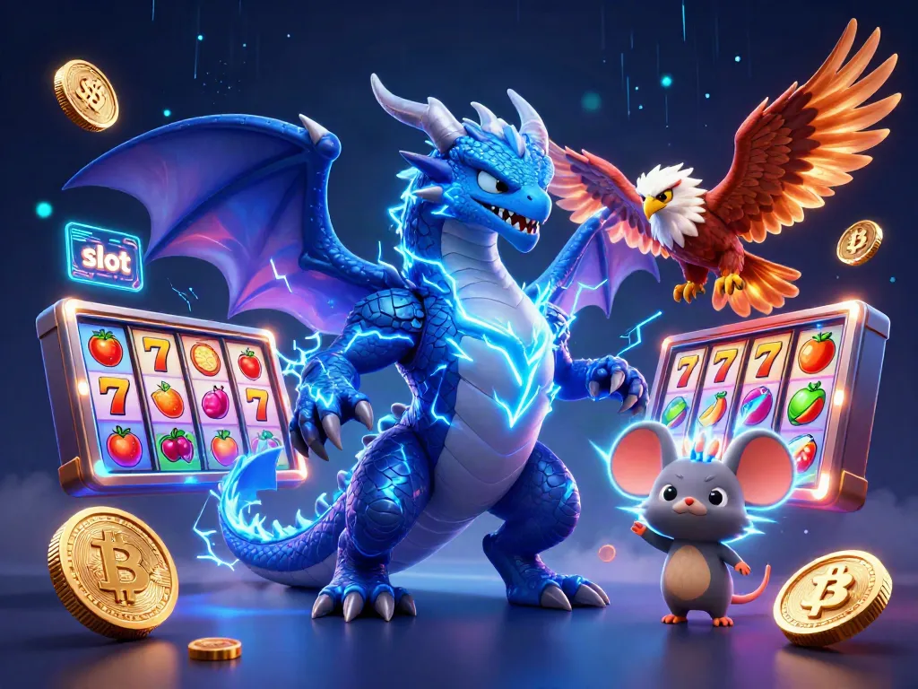 Experience thrilling slot adventures with a thunder dragon and friends lighting up the game!
