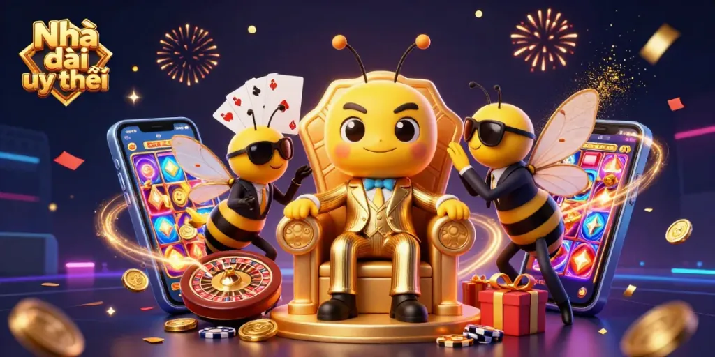 Engage in the vibrant world of gambling with the Nhà cái uy tín mob boss in a lively casino scene.