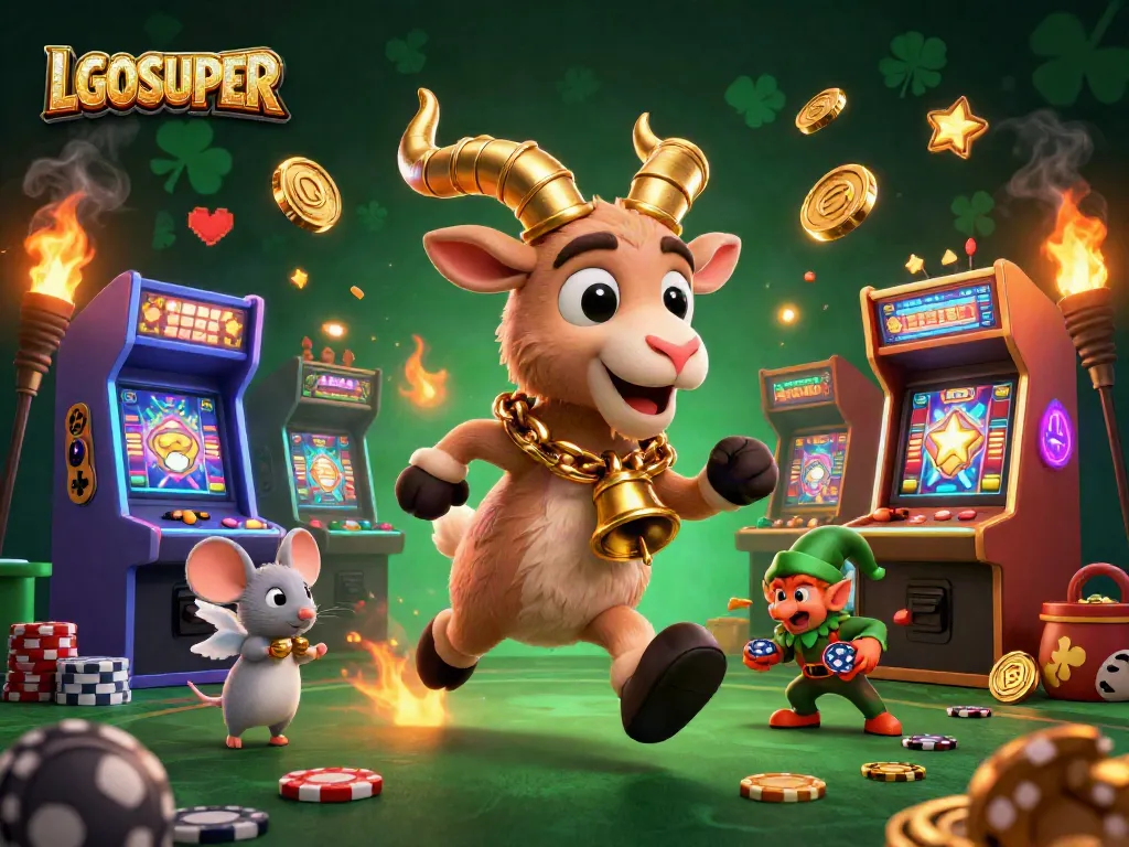 Engage with LGOSUPER's thrilling holiday-horror casino featuring playful characters and vibrant slot machines.