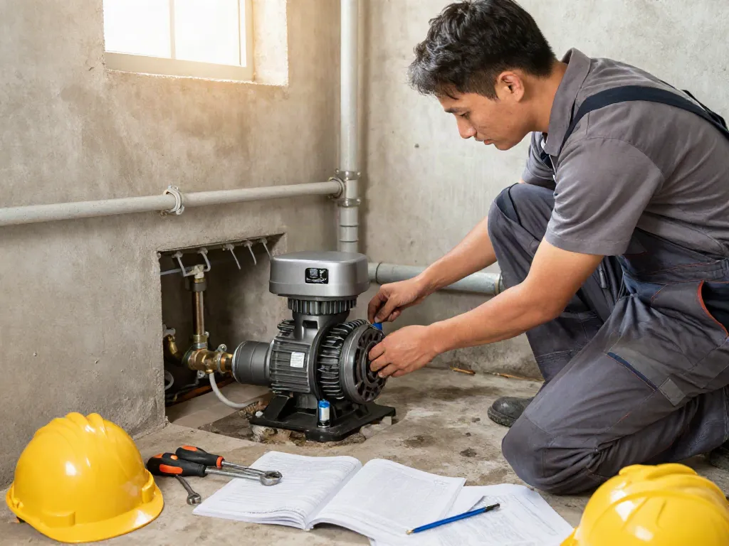 Bombas de agua Venezuela en instalación doméstica con técnico y herramientas