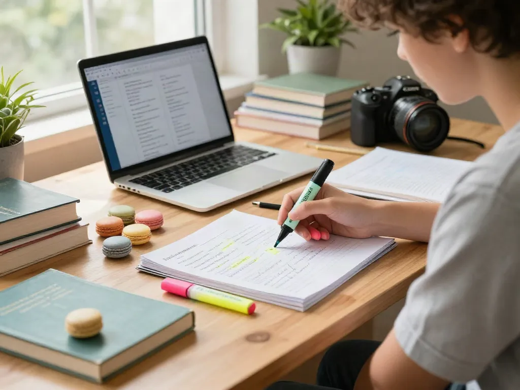 Highlighter pen supplier showcases vibrant erasable highlighters on a study desk.