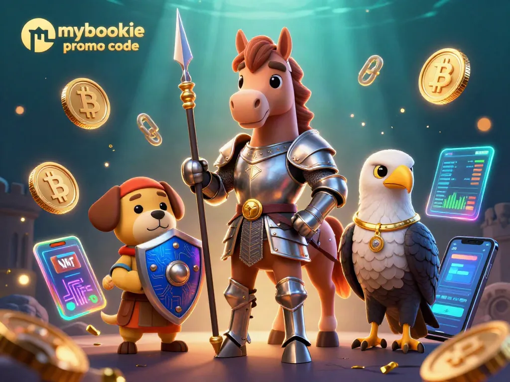 Engage with the MyBookie promo code as a knight conquers casino rewards in an enchanting digital realm.