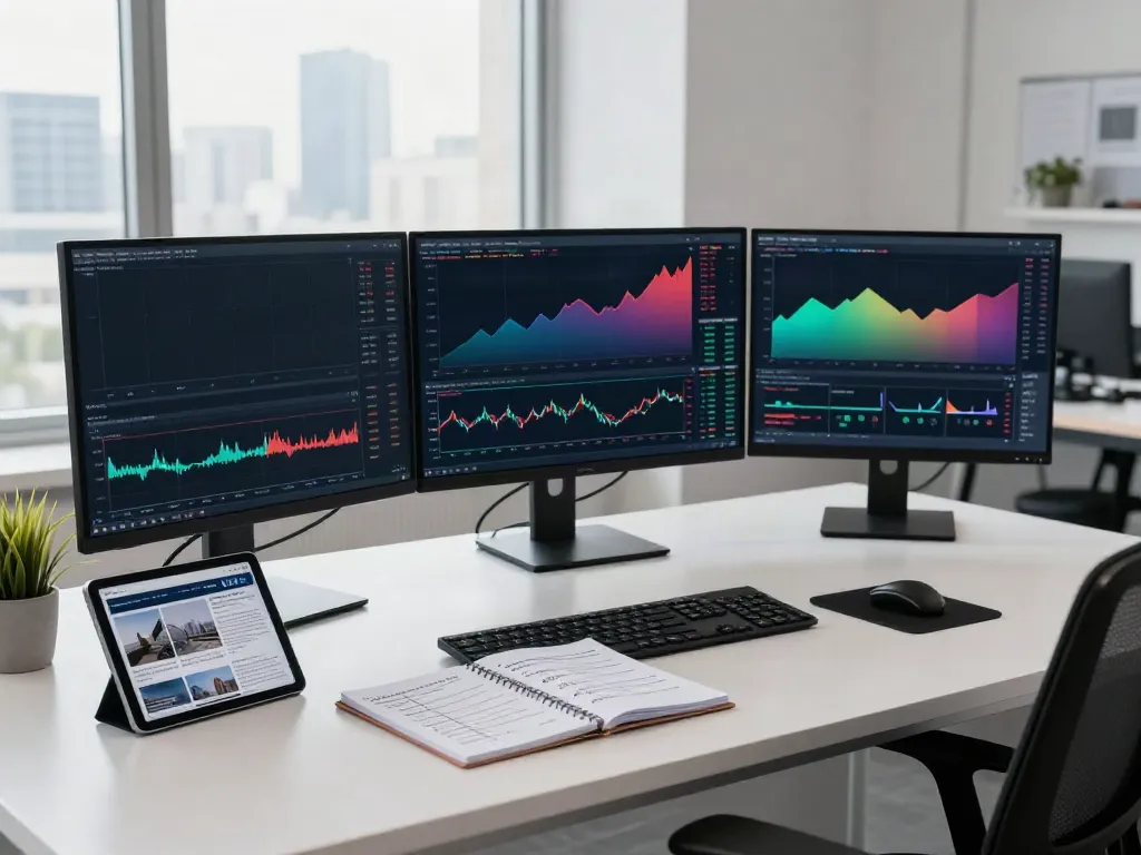 TradingView analysis in a modern trading workspace with charts and analytics.
