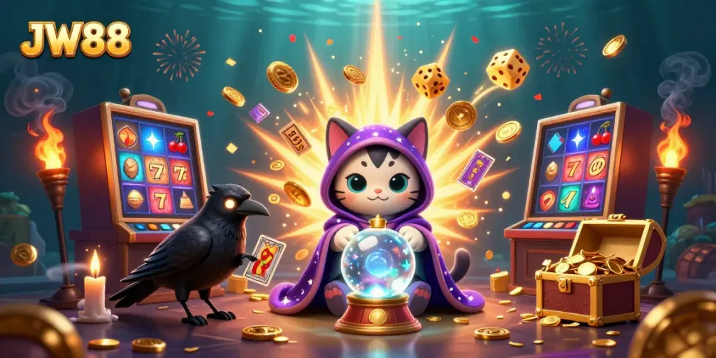 Experience thrilling wins at JW88 with vibrant slot machines and enchanting casino elements.