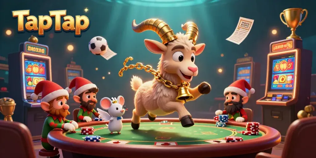 Engage in thrilling gameplay experiences on TapTap with festive casino characters.