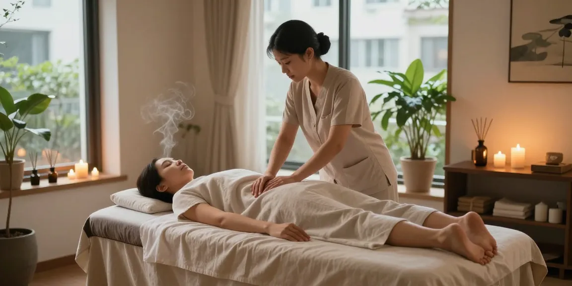 Experience 용산출장마사지 in a luxurious home spa environment with a skilled therapist and serene atmosphere.