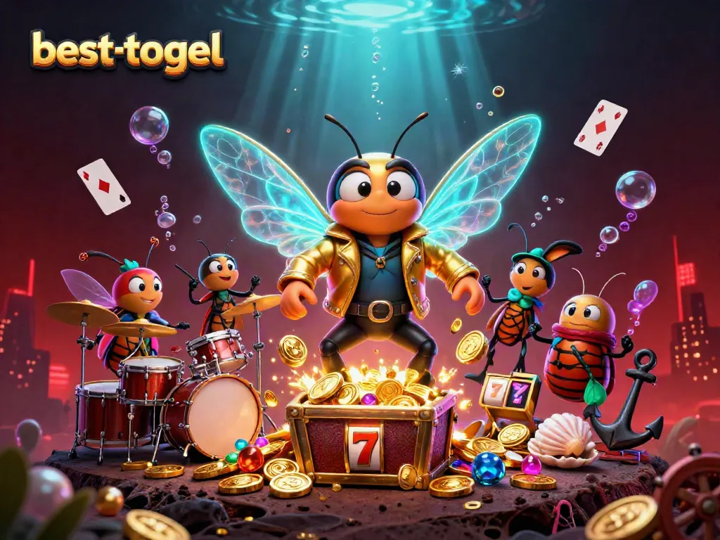 Menampilkan suasana kasino yang menarik dengan karakter besttogel dan elemen perjudian yang kaya.