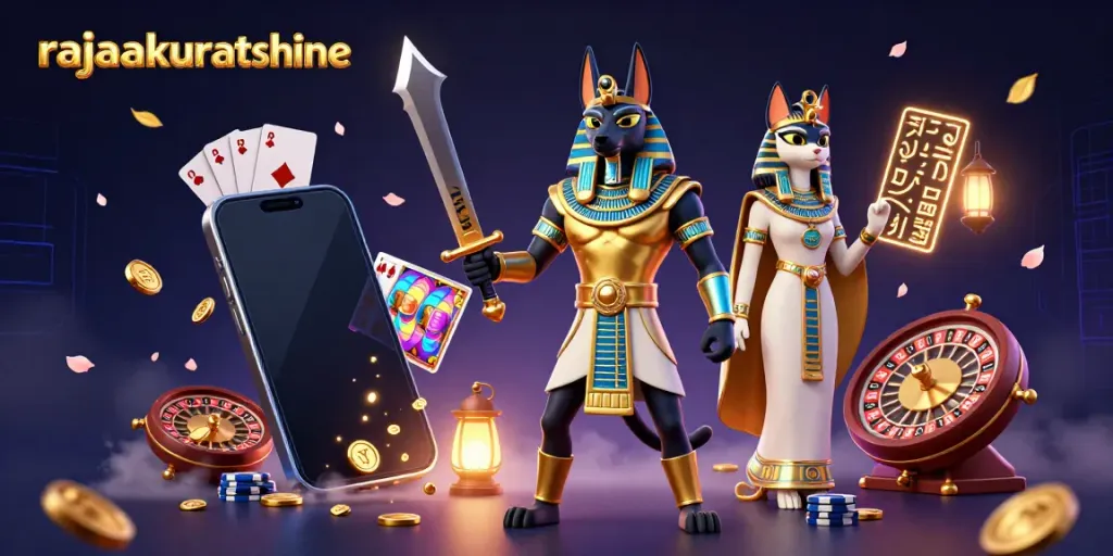 Engage with rajaakuratshine by immersing in vibrant slot games and dynamic casino elements illustrated in 3D.