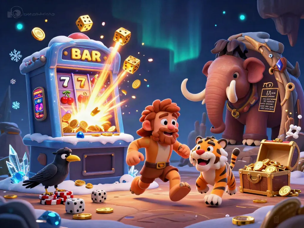 Experience batamtoto's thrilling prehistoric casino with vibrant characters and exciting game elements.