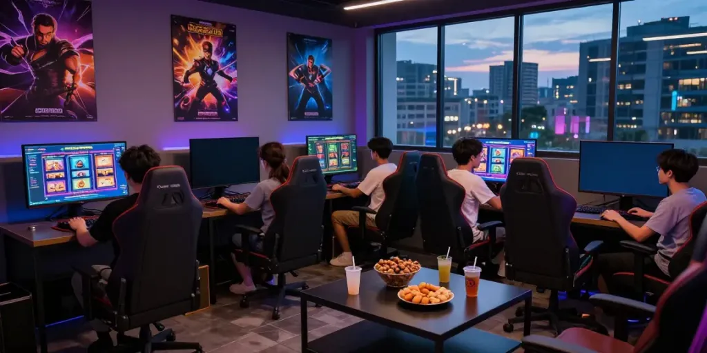 Pengalaman bermain game di lounge modern dengan bukumimpi138 yang penuh semangat.