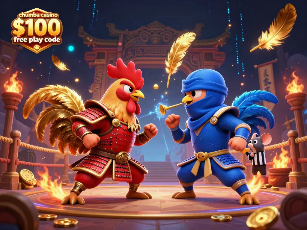 Engage with the thrilling chumba casino $100 free play code using roosters in combat-inspired art.