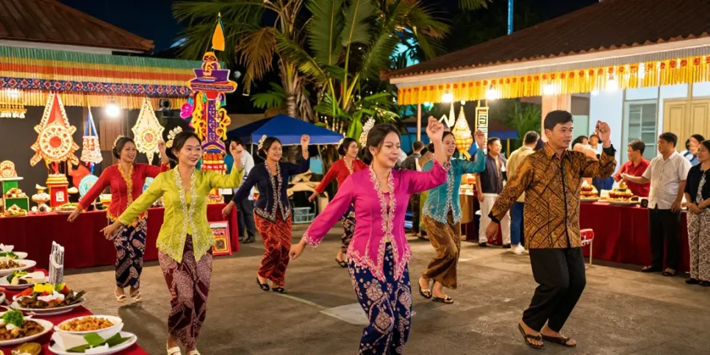 Nyonya4d cultural celebration with traditional Peranakan attire and vibrant festivities.