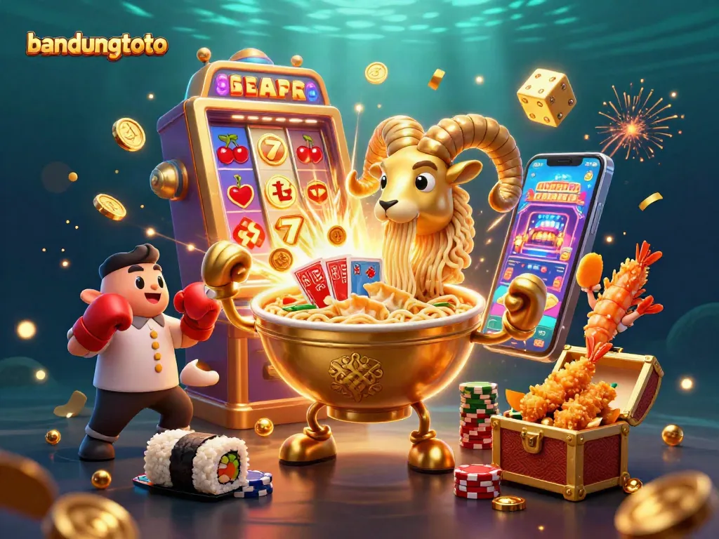 Engage with bandungtoto's vibrant 3D casino characters in a dynamic gaming scene filled with action.