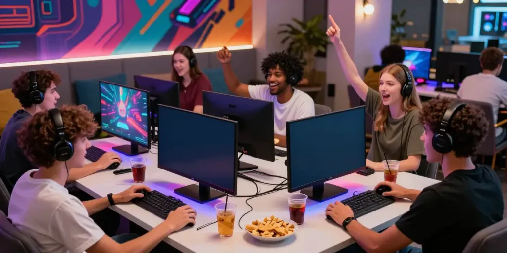Exciting CIKA4D community gaming event with diverse players enjoying interactive sessions.
