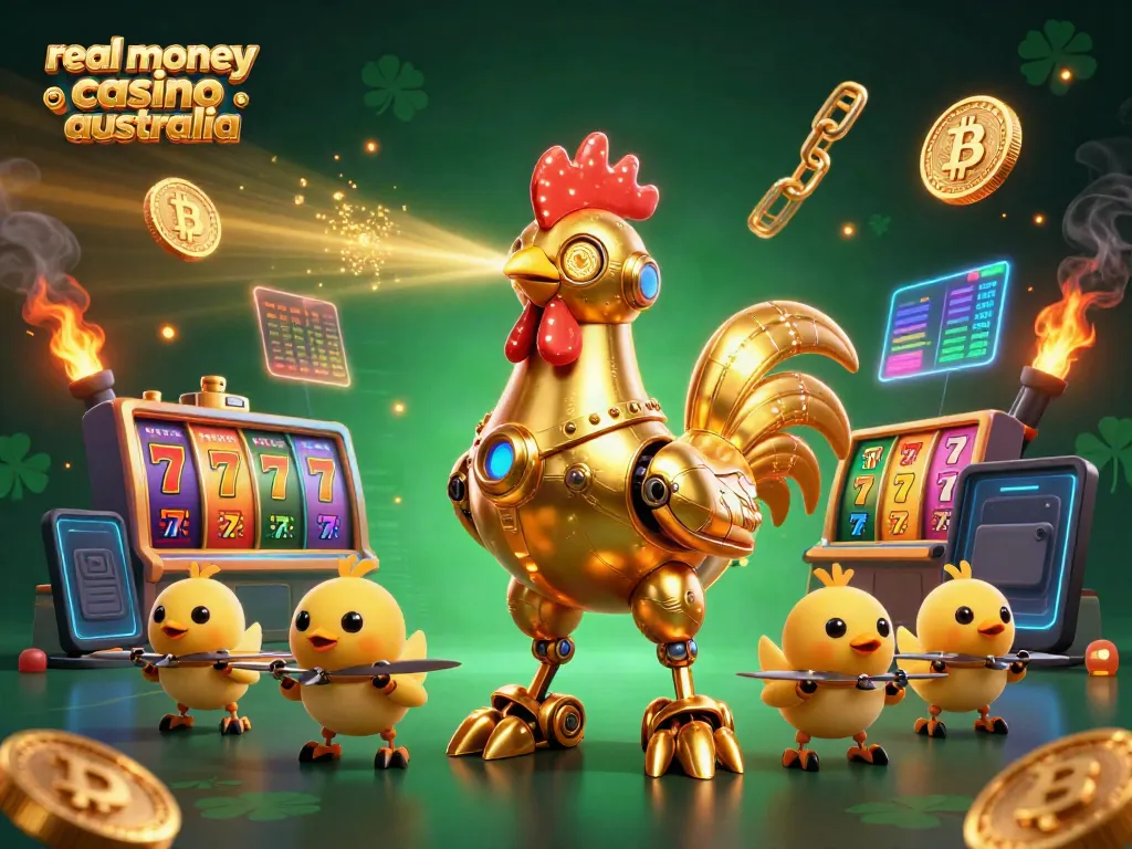 Engage in thrilling action at the real money casino Australia with vibrant retro futuristic elements.