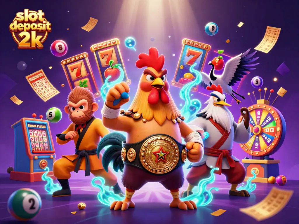 Engage in the exciting world of slot deposit 2k with energetic characters and dynamic gambling elements.